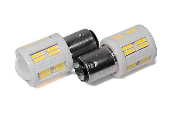 Світлодіодна лампа StarLight T25/5 28 (24+4 лінза) діодів 4014 BAY15d 3.5 W 12 V-24 V WHITE/ кераміка/габарит+стоп Харків