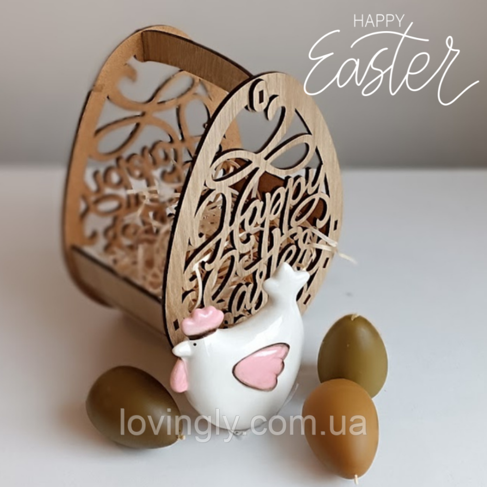 Пасхальный подарочный набор с керамической курочкой и свечами. Ирпень - изображение 2