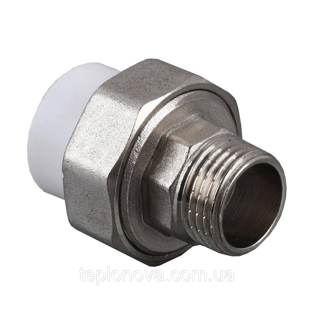 Муфта РАЗБОРНАЯ наружная резьба Kalde PPR ф25х3/4 (белый)  13002 Черновцы - изображение 1