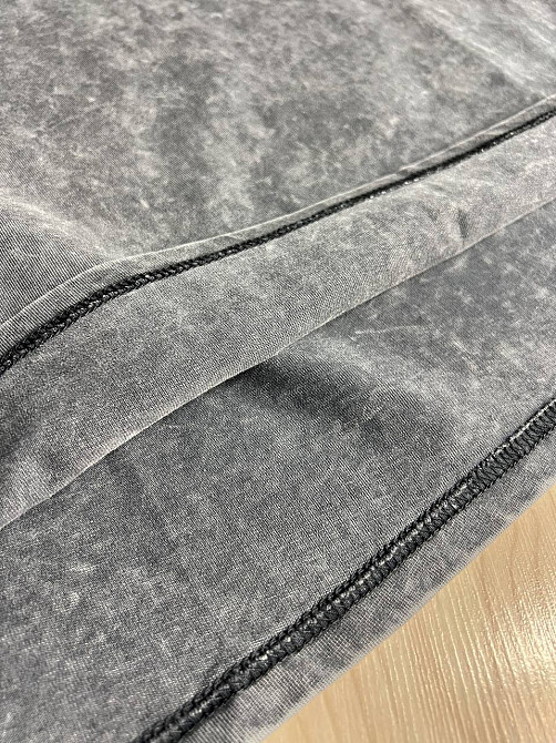 Футболка жіноча A-N 26662 тай-дай варена базова універсальна, сірий, one size Одеса - фото 3