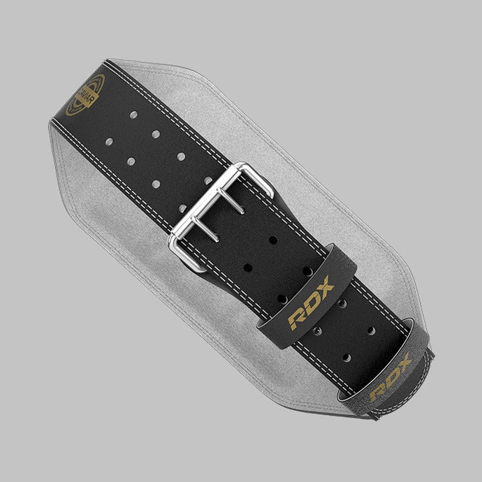 Пояс для важкої атлетики RDX 6 шкіряний Black Gold S Киев - изображение 6