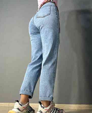 Джинси жіночі Dragon 8321 MOM jeans з поясом стрейчеві блакитні, блакитний, 29, 29, 76 см, 102 см Київ