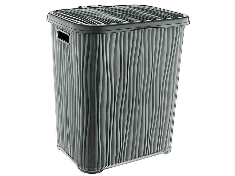 Кошик для білизни 48л чорний WAVY Хвиля (X-86 (black)) OZER-L-037 ТМ OZER Київ - фото 1
