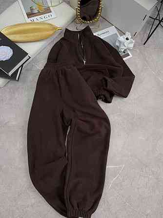 Женский теплый прогулочный костюм двойка из двухстороннего флиса Шоколад, 42/46 Одесса