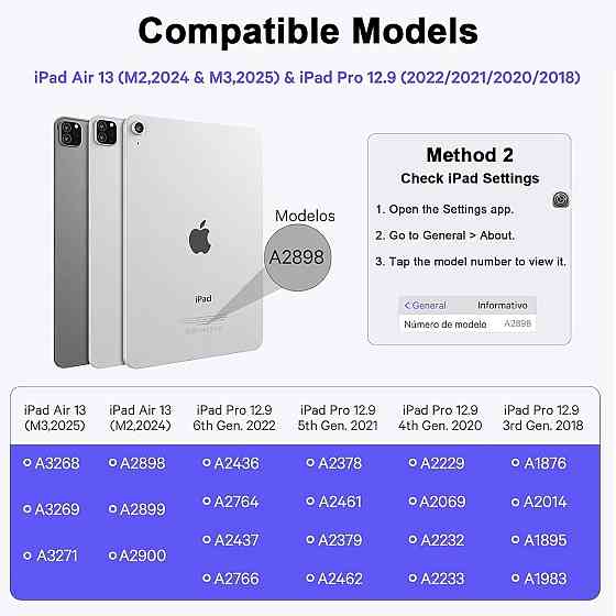 Magic Keyboard для iPad Air 13 (M3 2025, M2 2024) и iPad Pro 12.9 (3–6) Slim магнитная с трекпадом UK Киев