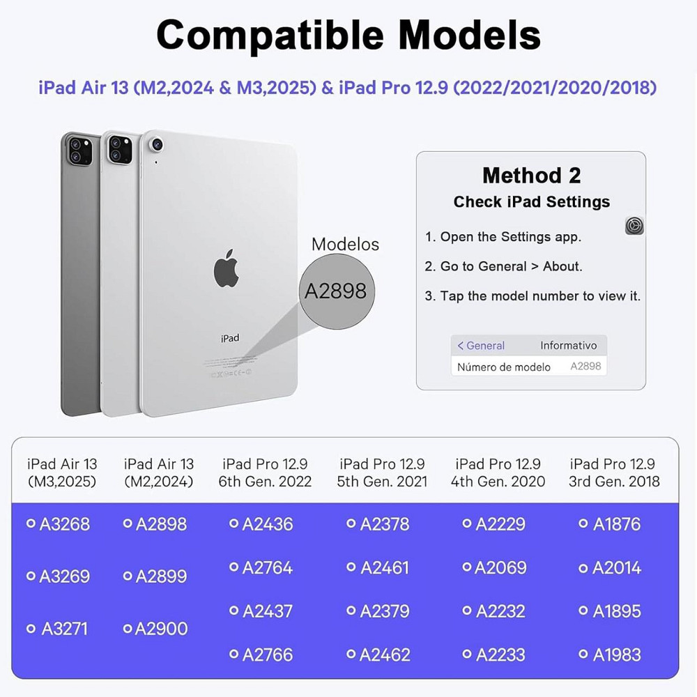 Magic Keyboard для iPad Air 13 (M3 2025, M2 2024) и iPad Pro 12.9 (3–6) Slim магнитная с трекпадом UK Киев - изображение 4