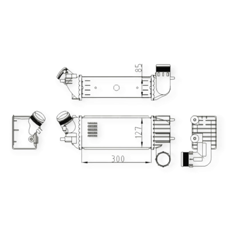 Радиатор Citroen C5, Peugeot 406, 607 2.0, 2.2HDi 99- интеркулера Мукачево - изображение 1