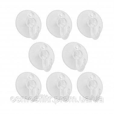 Гачки поворотні на присосці прозорі O 3,5 см 8 шт Київ - фото 1