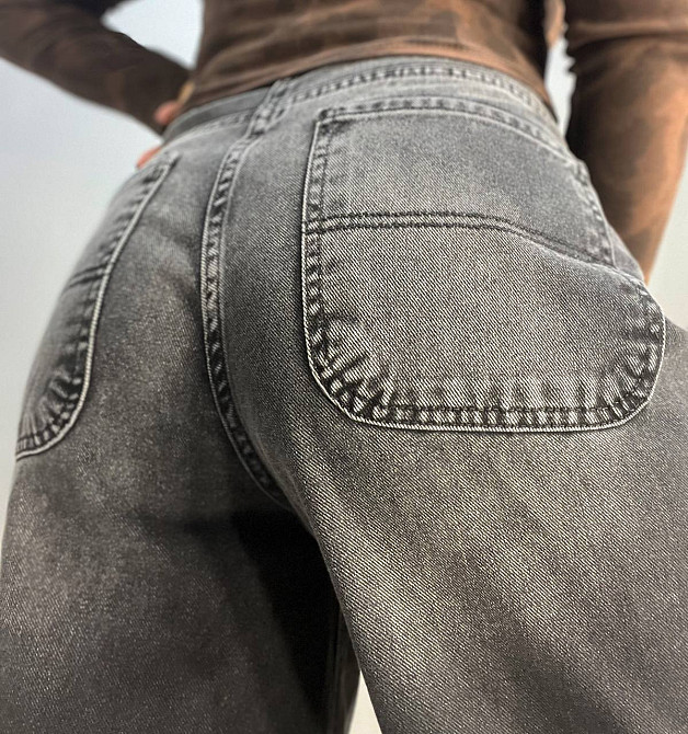 Джинсы женские Its Basic 2452 baggy jeans палаццо широкие от бедра вареные черные, черный, 36, 36, 7 Одесса - изображение 2