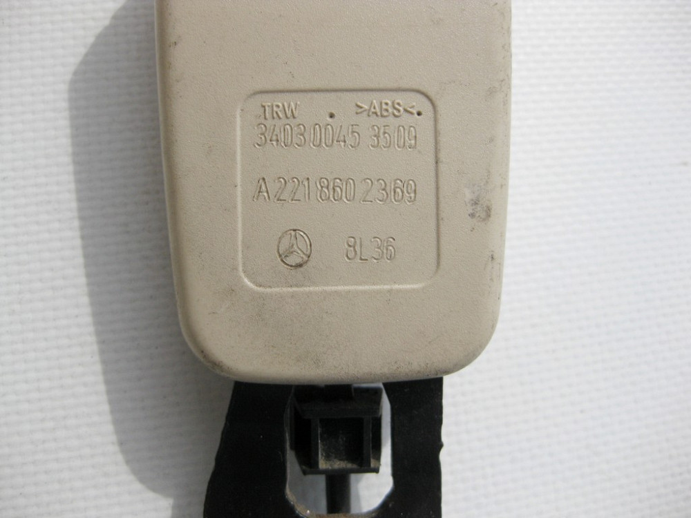 Mercedes-Benz  A2218602369 8L36 Замок - засувка заднього лівого ременя безпеки бежева S-Class W221 Одеса - фото 4
