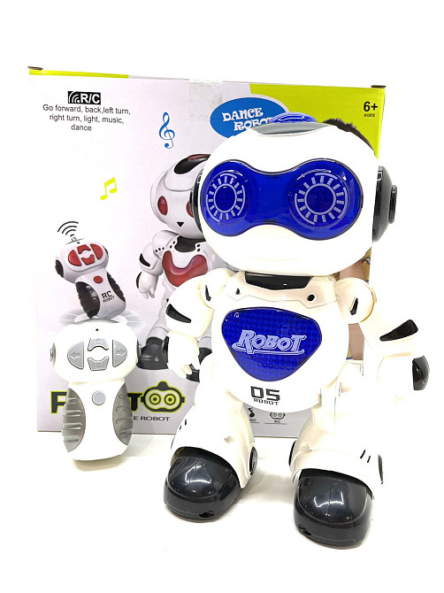 Робот на радіокеруванні Dance Robot танцює мелодії підсвічування Біло-Синій (606-1) Чернігів - фото 4
