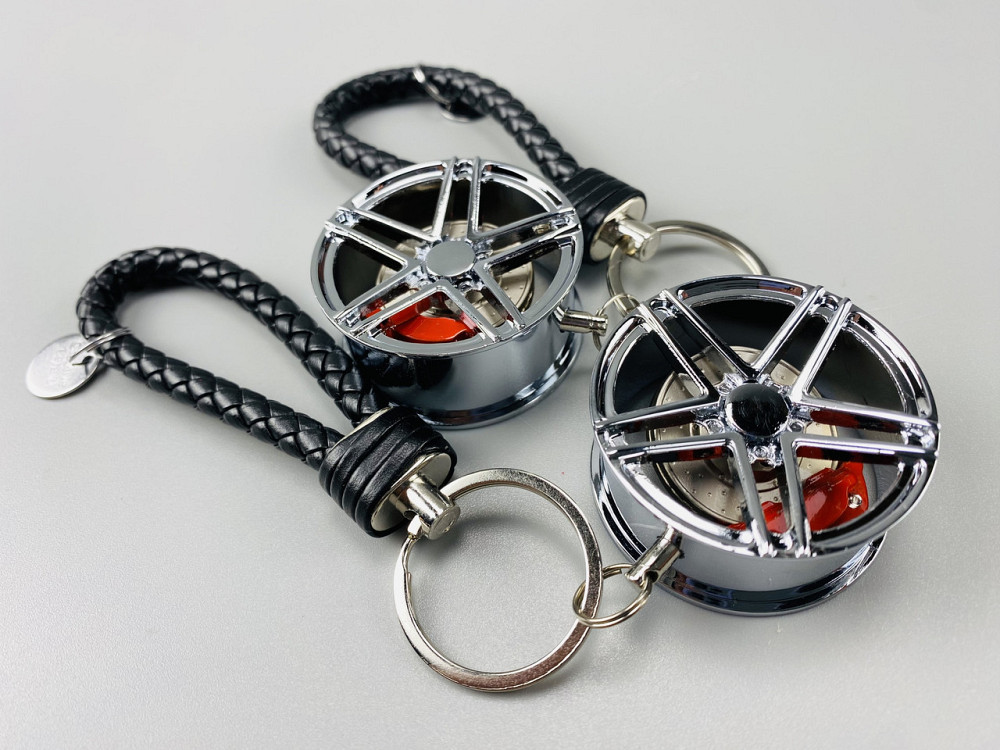 Брелок автомобільний диск колеса, брелок на ключі для водія, брелок металевий на авто ключі Мукачево - фото 5