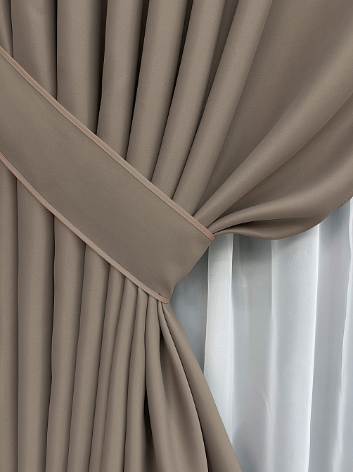 Комплект готових штор VR-Textil Bagema Rvs № 2073ш Капучино 150х250 см 2 шт (39-0031) Київ - фото 5