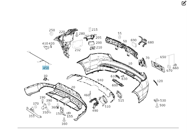 Mercedes-Benz  A2925405501 Проведення заднього бампера GLE Coupe C292 Одесса - изображение 2