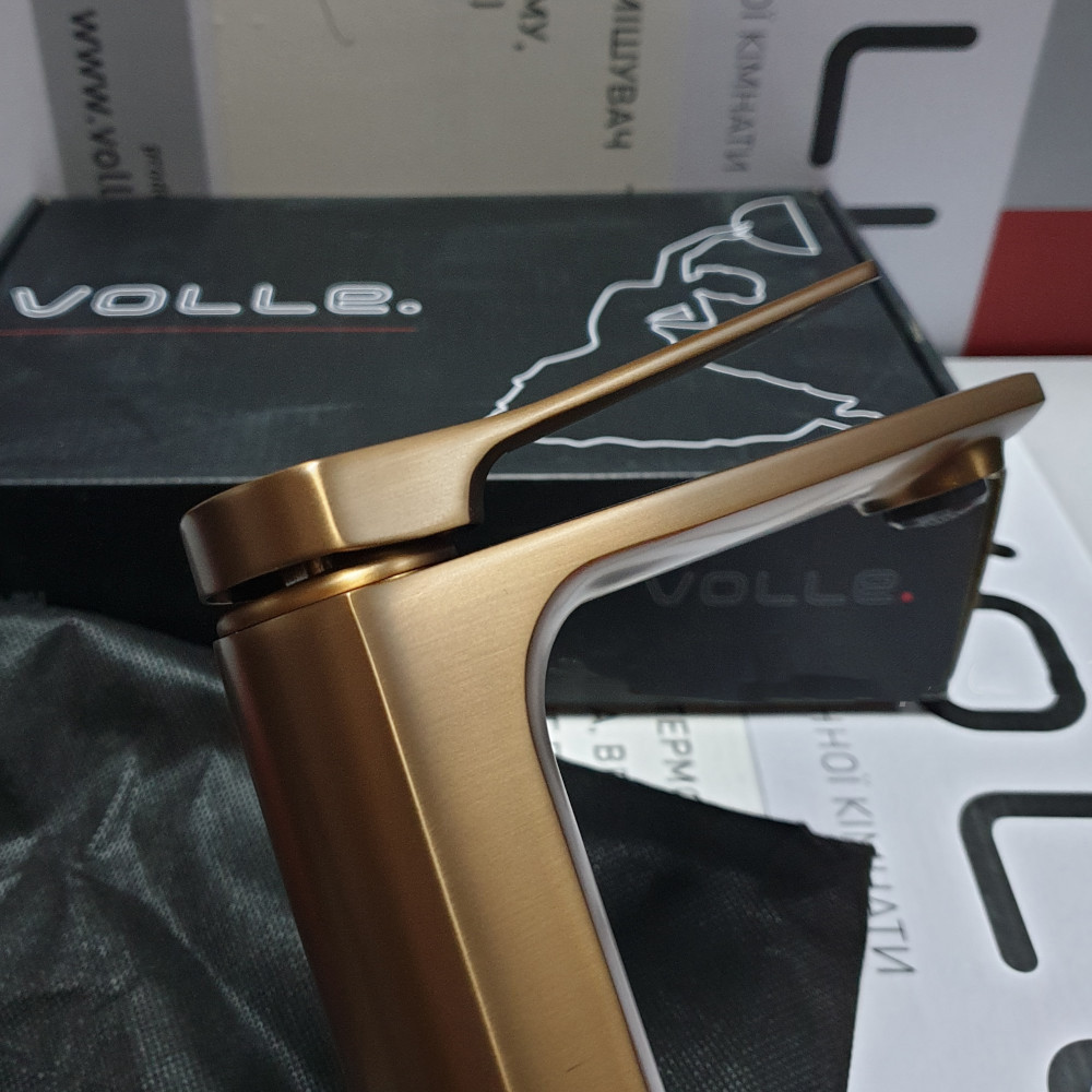 Змішувач для раковини  Volle SOLO cepillado bronce бронза 1510.011121 Київ - фото 9