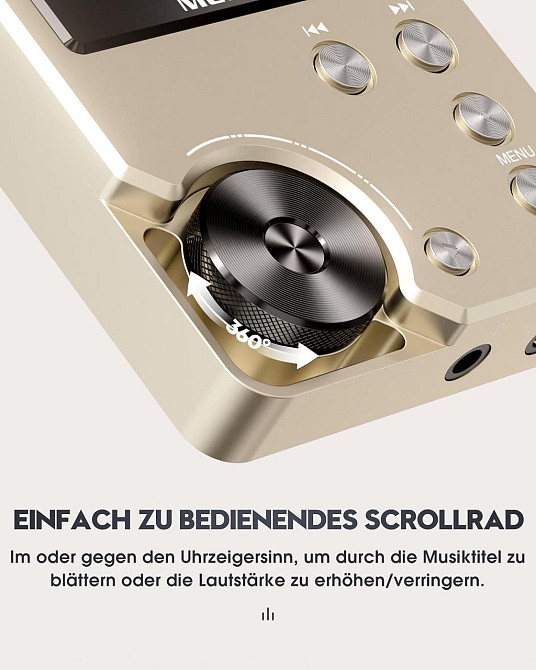 Плеєр MECHEN M30 золотий Hi-Res DSD128 FLAC DAC Lossless портативний 2" дисплей 64 ГБ microSD до 256 ГБ цифровий mp3 аудіоплеєр Київ - фото 4