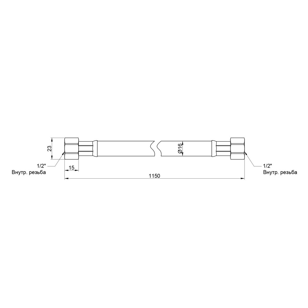 Шланг для газу Thermo Alliance Standart чорний 1/2" ВВ 80 см SD91G80 Київ - фото 7