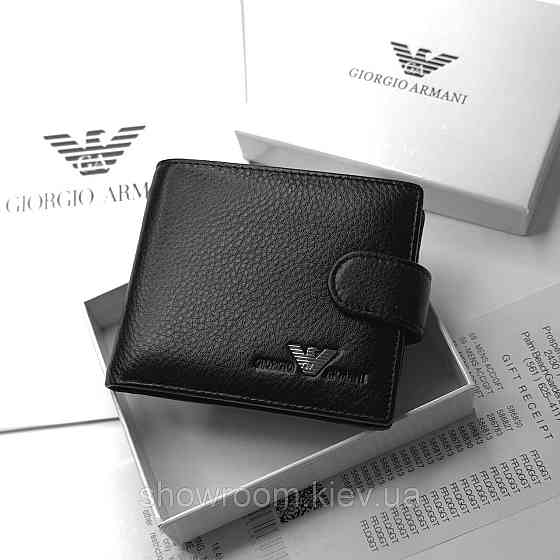 Мужской кожаный зажим на застежке Armani (6603) Киев