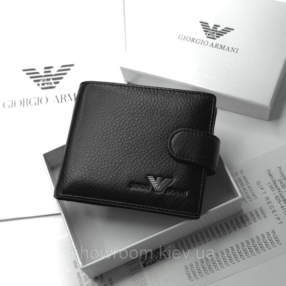 Мужской кожаный зажим на застежке Armani (6603) Киев - изображение 1