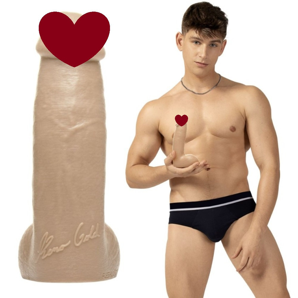 Фалоімітатор реалістичний Fleshjack Boys Reno Gold Dildo (RP), бежевий, 17.8 см х 4.6 см Sex Aura Київ - фото 1