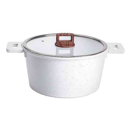 Набор посуды алюминий с толстым дном MGC с лопаткой, половником и щеткой белый HP-4-406W Киев