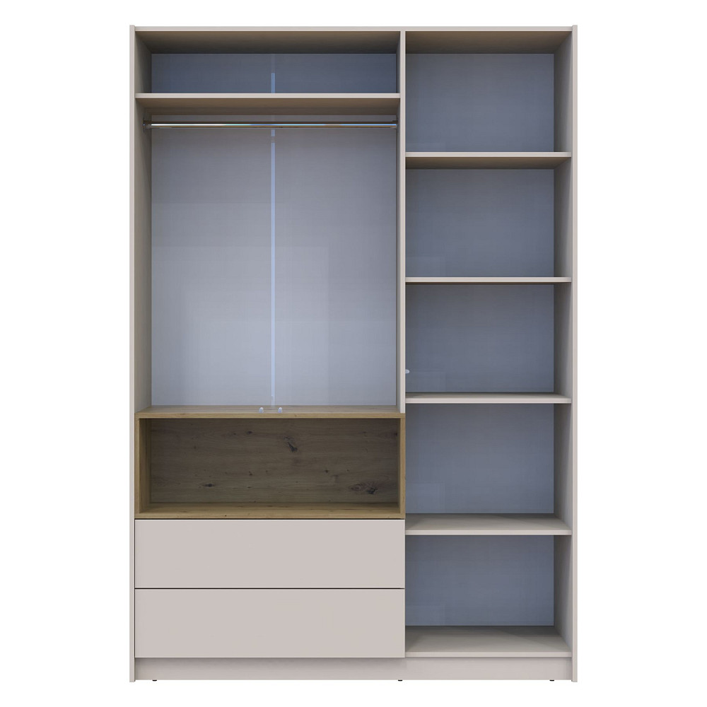 Шкаф для одежды с нишей Doros Дэйл 150х52х220 см Кашемир/Дуб артизан (DRS-011285) Львов - изображение 7