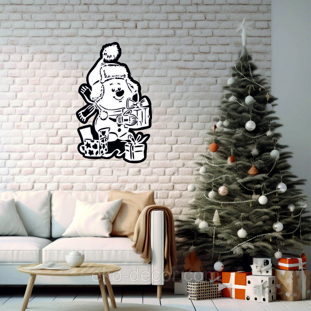 Декоративне настінне Панно «Сніговик», Декор на стену Київ - фото 7