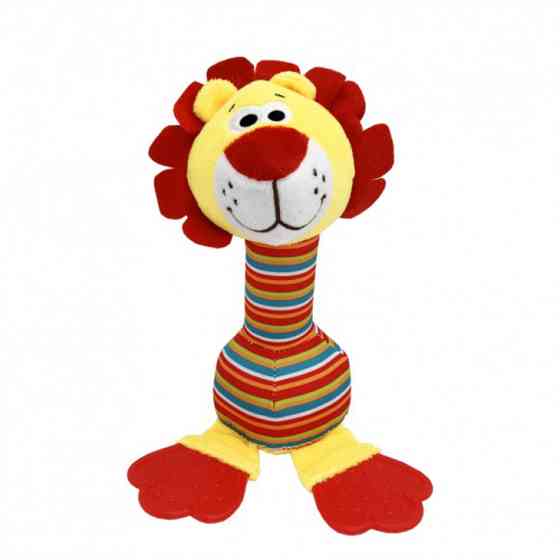 М`яка іграшка-брязкальце "Лев" TM Happy Monkey MGZ-1216-1 з дзвіночком Вінниця