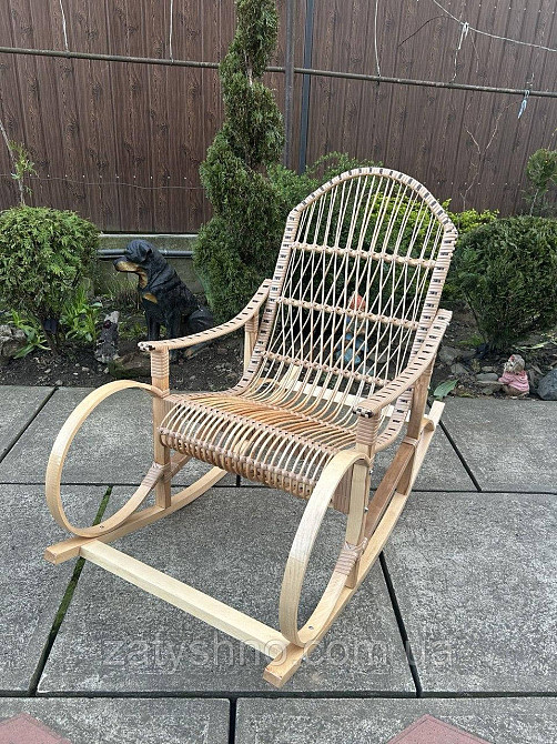 Крісло гойдалка плетена з лози Київ - фото 5
