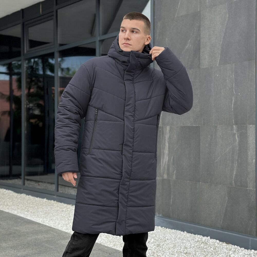Зимова чоловіча куртка темно-сіра Pobedov Legas Київ - фото 5