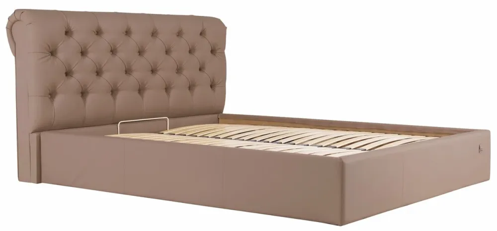 Ліжко Двоспальне London Comfort 180 х 190 см Fly 2213 З підйомним механізмом та нішою для білизни Світло-коричневий Дніпро - фото 20