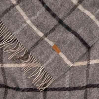 Плед Ardesto Leonardo Alpina 100% шерсть серый 140x200 см (ART0703LM) Винница