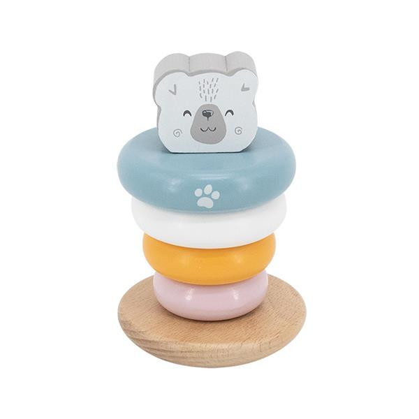 Деревянная пирамидка PolarB Белый мишка-неваляшка (44005) Харьков - изображение 15