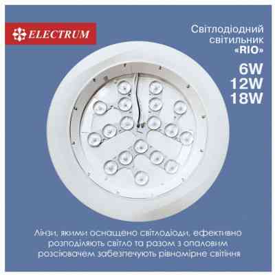 Світильник Electrum RIO- 18 4000 (B-LD-1965) Вінниця