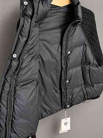 Куртка жіноча YZY 30790 пуховик oversize з в’язаними рукавами демісезонна one size, чорний, one size Київ