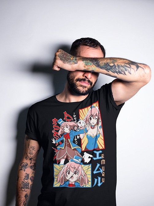 Футболка аниме Схангри Ла Фронтиер Буннй оверсайз (S/M/L) Черний AnimeJ0319 Днепр - изображение 3