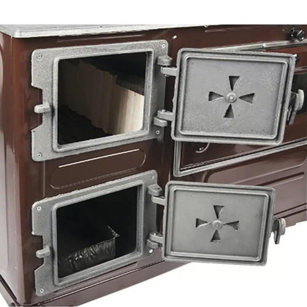 Піч опалювально-варильна 6 кВт з вбудованою духовкою Фантазія сталева буржуйка для дому та дачі верхній димохід Тернопіль - фото 2