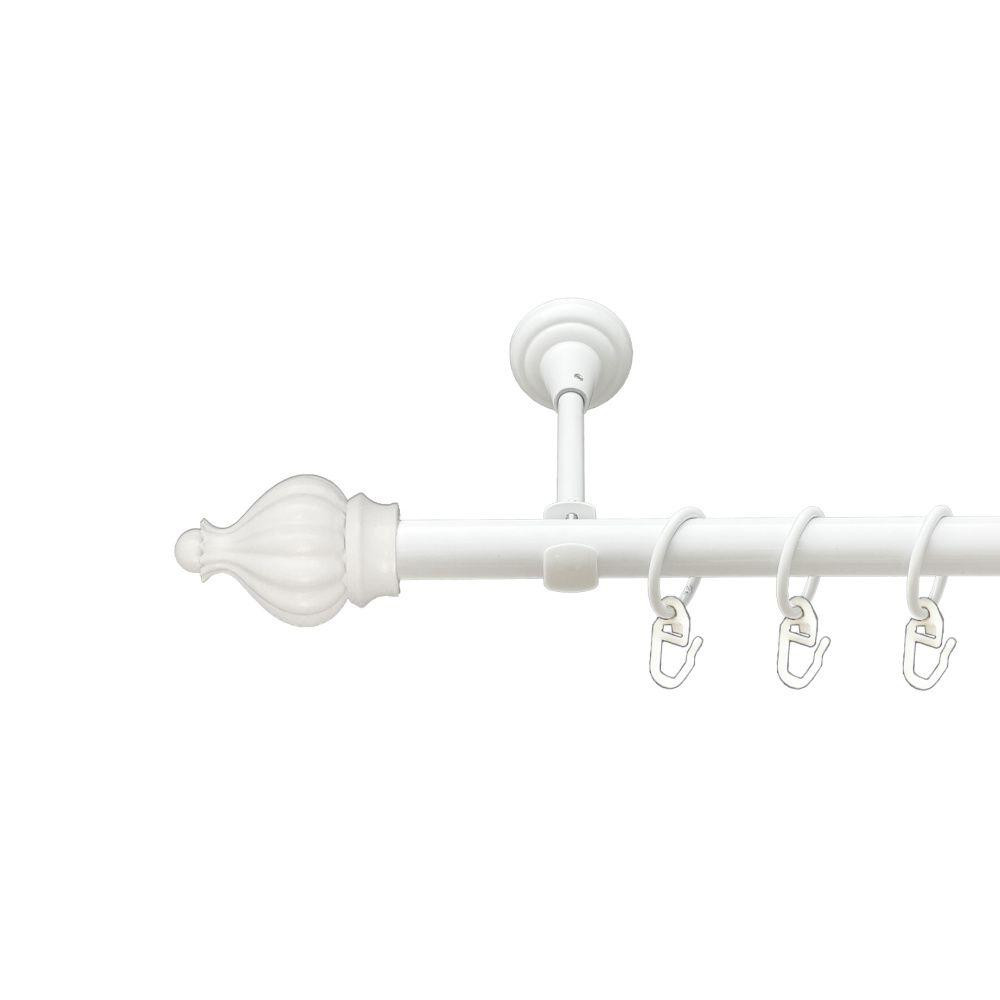 Карниз Orvit Таджа металевий однорядний відкритий гладка труба кільце металеве Арктіс 19 мм 300 см (00-00021200) Львів - фото 1