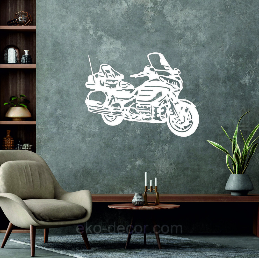 Декоративное настенное Панно «Мотоцыкл» Декор на стену 90*66 см, Белый Киев - изображение 5