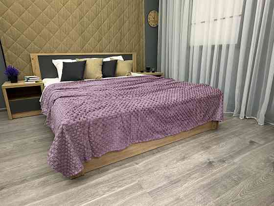 Плед-покривало Шахи 200х210 см (+-5см) Ліловий (87-034) Київ