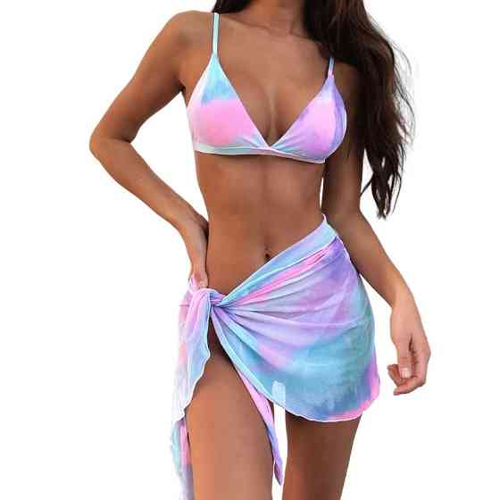 Купальник роздільний з парео жіночий S різнобарвний Київ