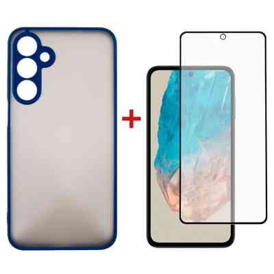 Чехол для мобильного телефона Dengos Samsung Galaxy M35 5G Matte + glass Blue (DG-KM-108) Винница
