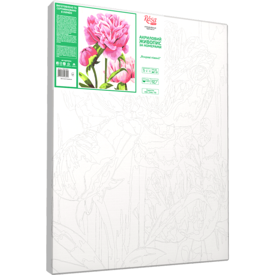 Картина за номерами „Яскраві півонії“ 35×45см ROSA START Київ