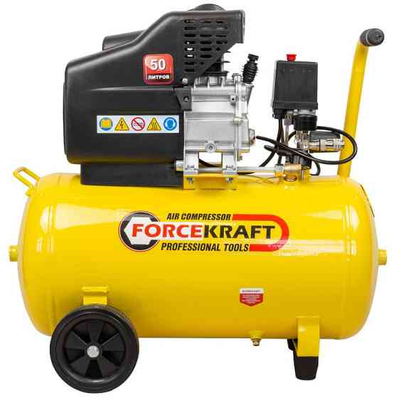 Компрессор поршневой с прямым приводом (1.5 кВт, 8 бар, ресивер 50л, 206л/м, 2850 об/мин, 220В, медная обмотка электродвигателя) Одесса