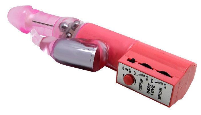Вибратор с стимулятором клитора и ротацией BAILE - Chrisina PINK Vibration Rotation, BW-004107SY Sex Aura Киев - изображение 7