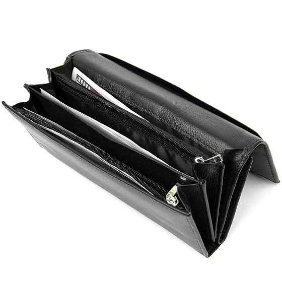 Універсальний жіночий гаманець Чорний (ST Leather) Київ