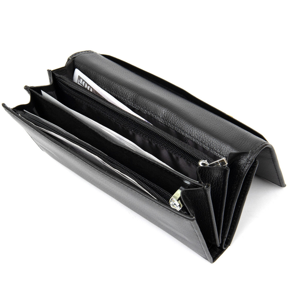 Универсальный женский кошелек Черный (ST Leather) Киев - изображение 2