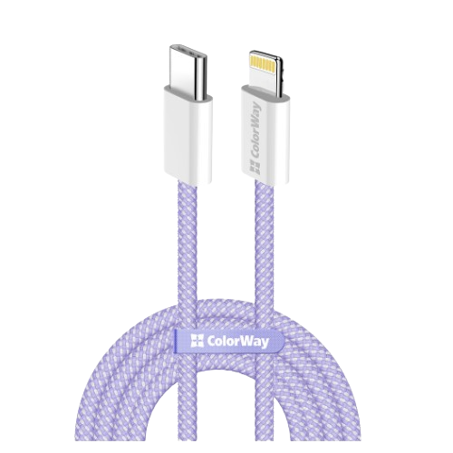Кабель USB PD Type-C/Lightning ColorWay CW-CBPDCL061-PU 27W 1м фіолетовий Житомир