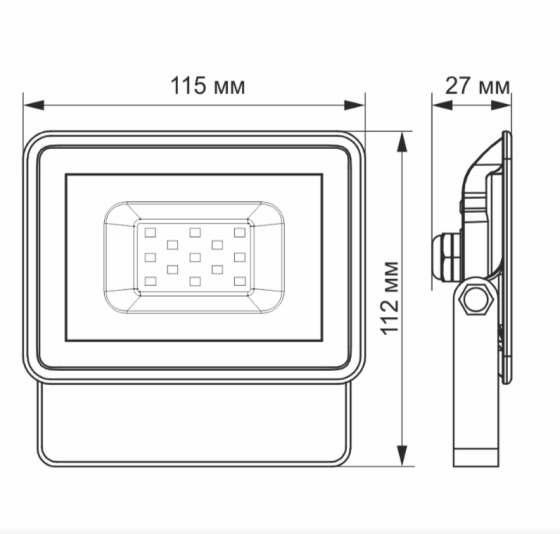 LED-прожектор 10W 5000К 12 V VL-Fe105W-12V Videx Житомир