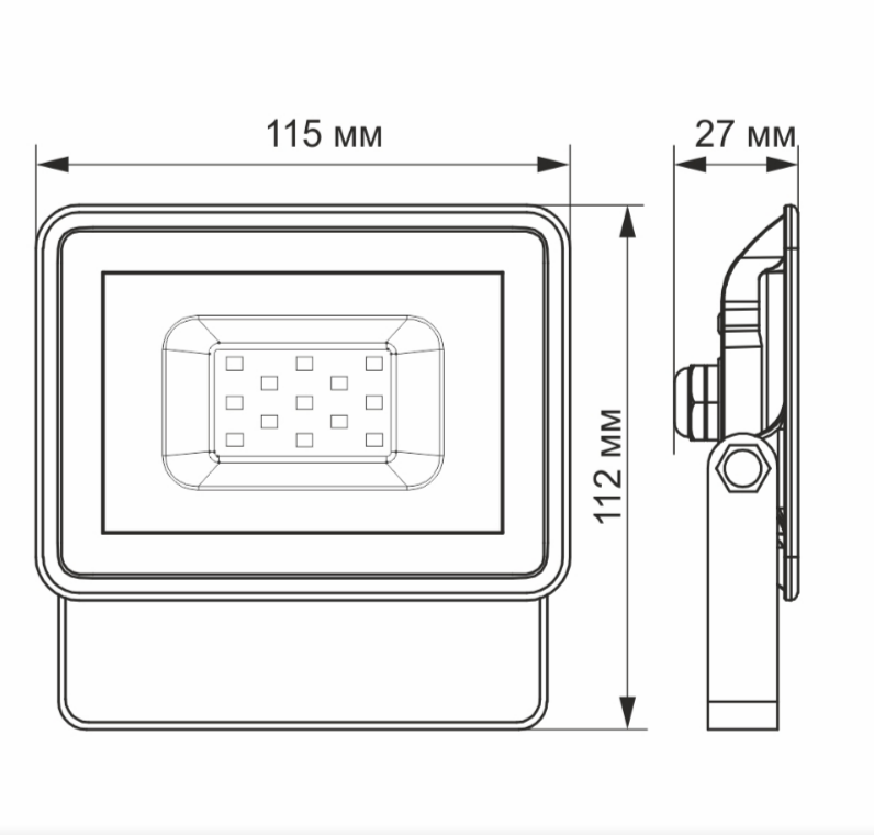LED-прожектор 10W 5000К 12 V VL-Fe105W-12V Videx Житомир - фото 3